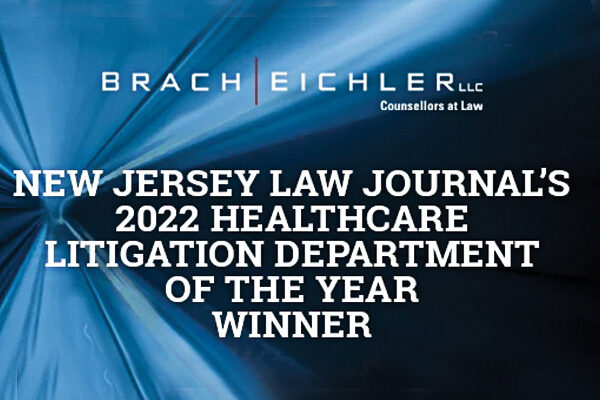 2022 Healthcare Award from New Jersey Law Journal