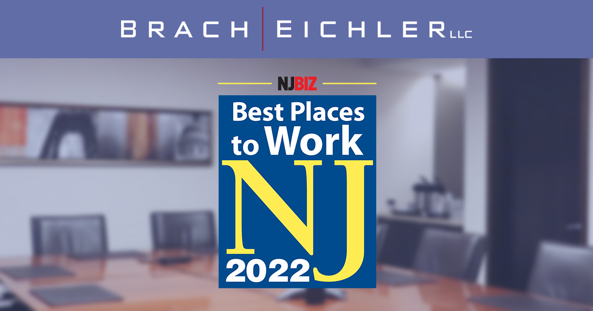 NJBIZ - Best Places To Work 2022 - Brach Eichler