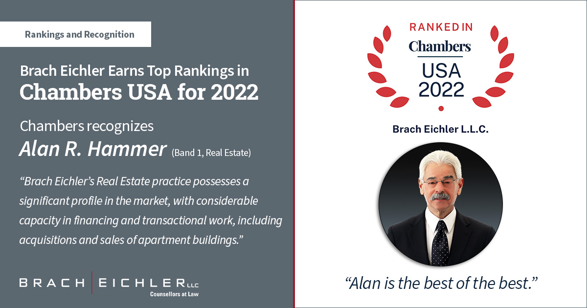 Chambers Recognizes Alan R. Hammer - Band 1, Real Estate 2022