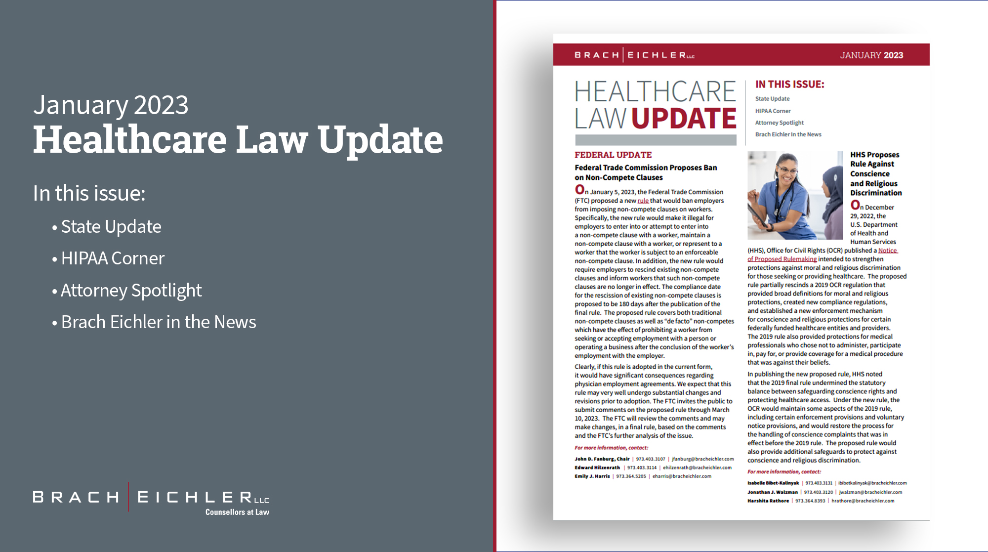 Healthcare Law Update - January 2023 - Brach Eichler