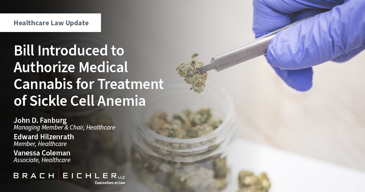 Bill Introduced to Authorize Medical Cannabis for Treatment of Sickle Cell Anemia - Healthcare Law Update - January 2023