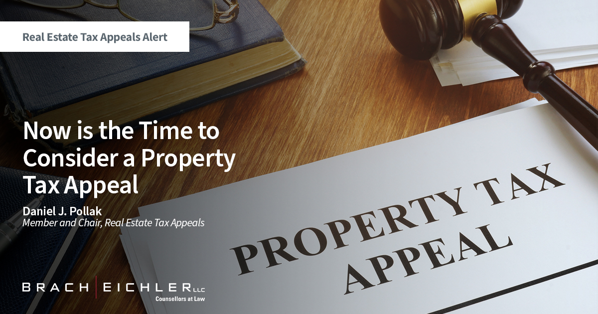 Now is the time - Real Estate Tax Appeals Alert - March 2023 - Brach Eichler