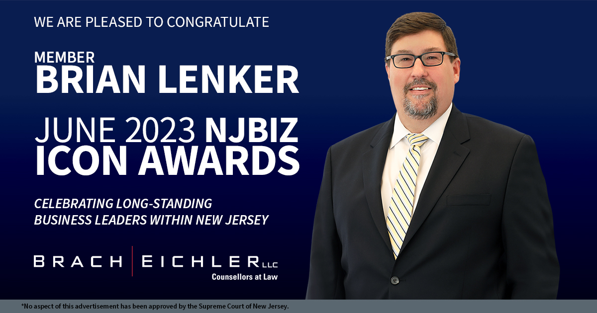 Brian Richard Lenker Selected as NJBIZ Icon Honors Award Recipient