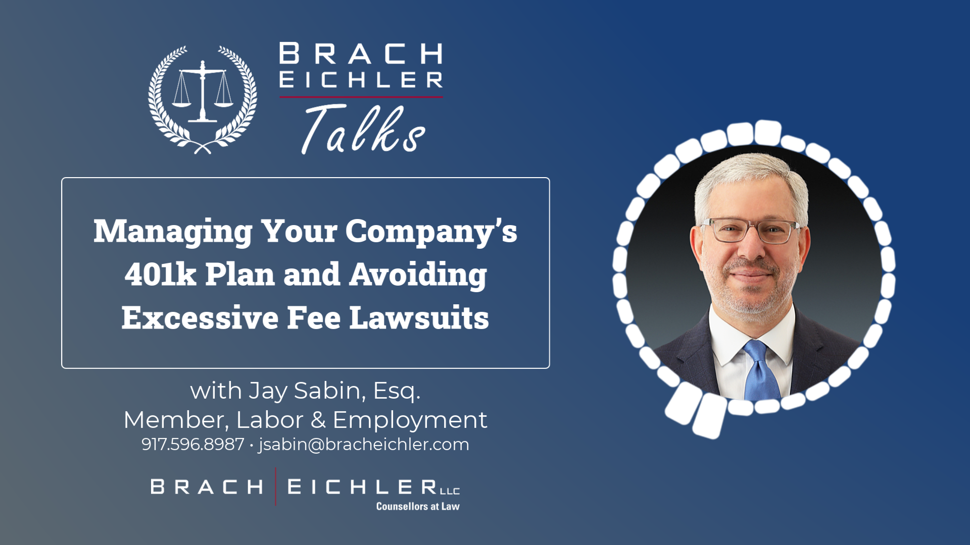 Managing Your Company’s 401k Plan and Avoiding Excessive Fee Lawsuits with Jay Sabin
