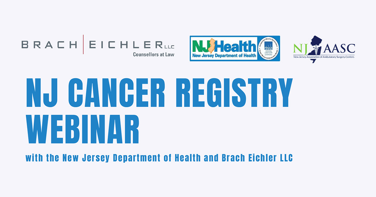 NJ Cancer Registry Webinar - October 10th, 2023