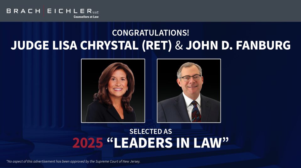 Introducing the 2025 NJBIZ Leaders in Law honorees (updated) - Brach Eichler