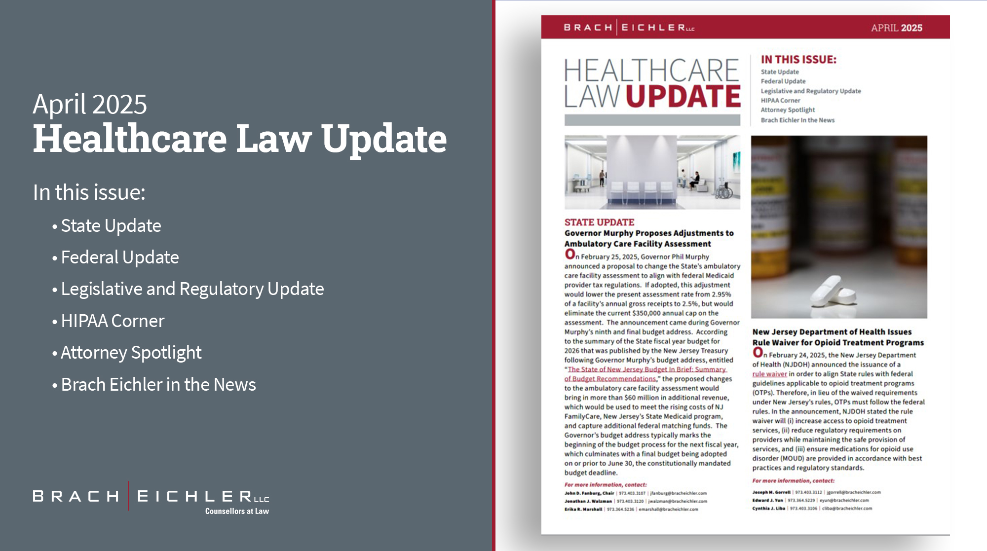 Healthcare Law Update - April 2025 - Brach Eichler