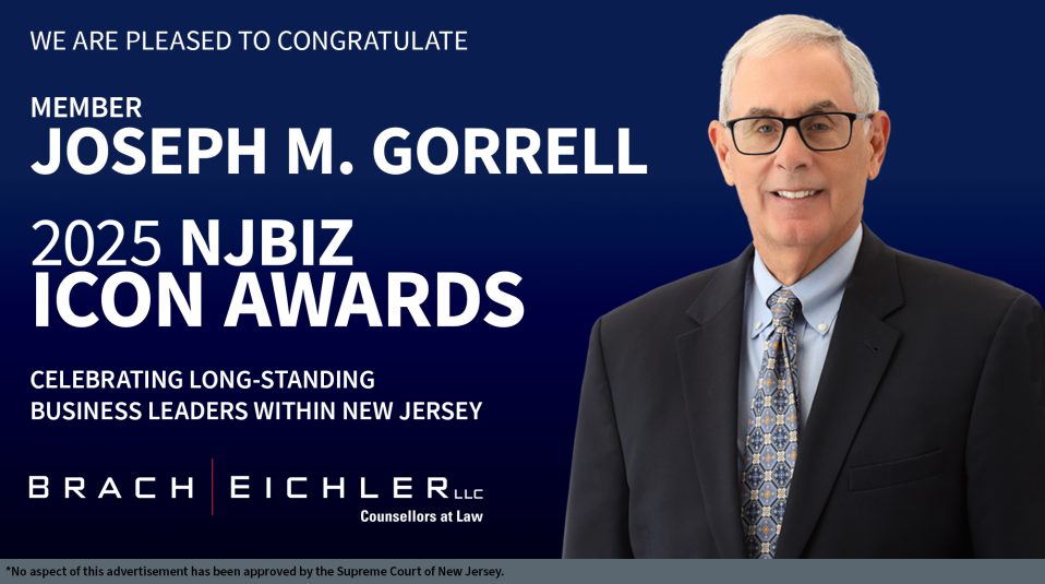 Joseph M. Gorrell Honored with Inclusion in NJBIZ's "Icon Awards" List for Distinguished Career in Healthcare Law