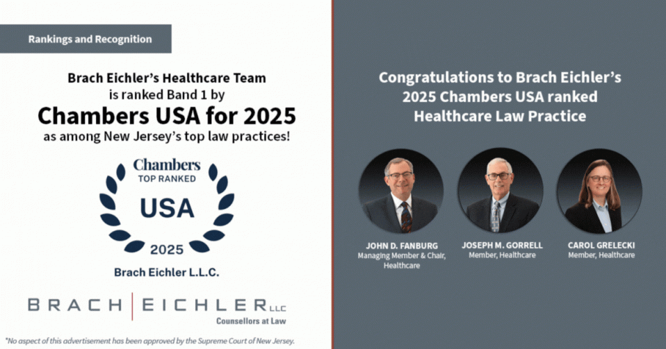 Brach Eichler Earns Top Rankings in Chambers USA for 2025 - Brach Eichler