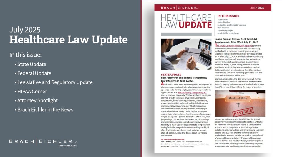 Healthcare Law Update - July 2025 - Brach Eichler