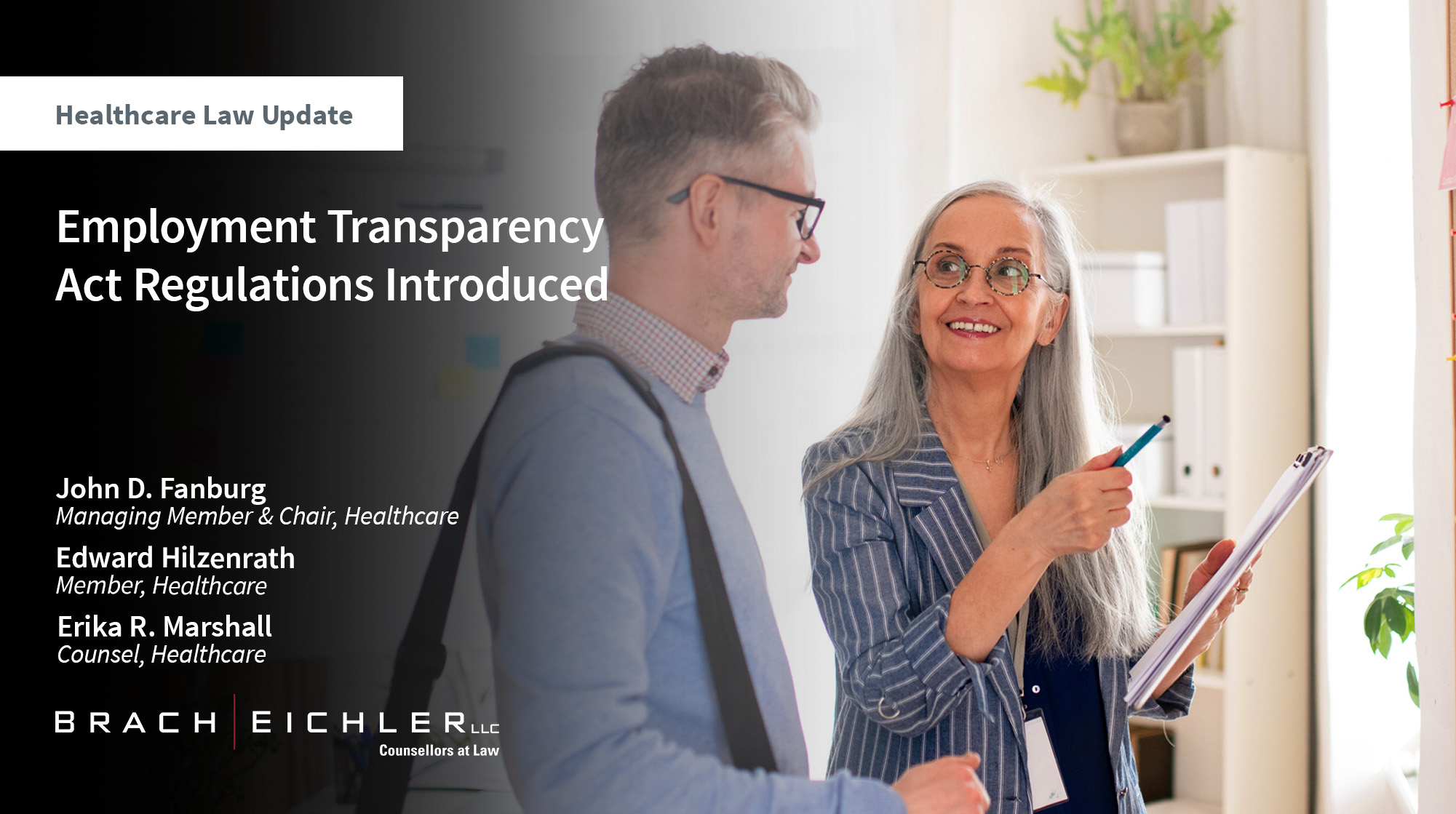 Employment Transparency Act Regulations Introduced - Healthcare Law Update - October 2025 - Brach Eichler