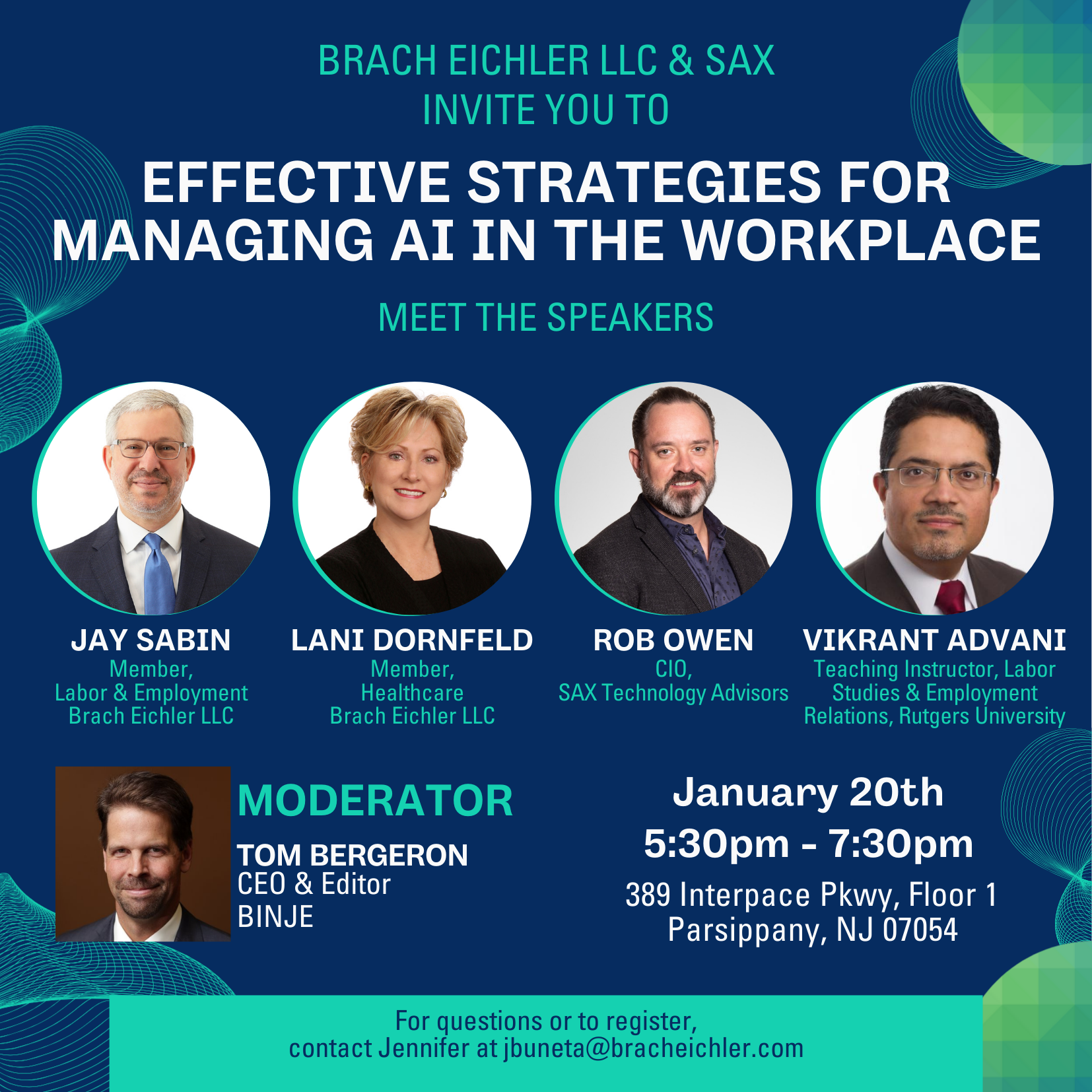 Effective Strategies for Managing AI in the Workplace: A Joint Program by Brach Eichler and SAX