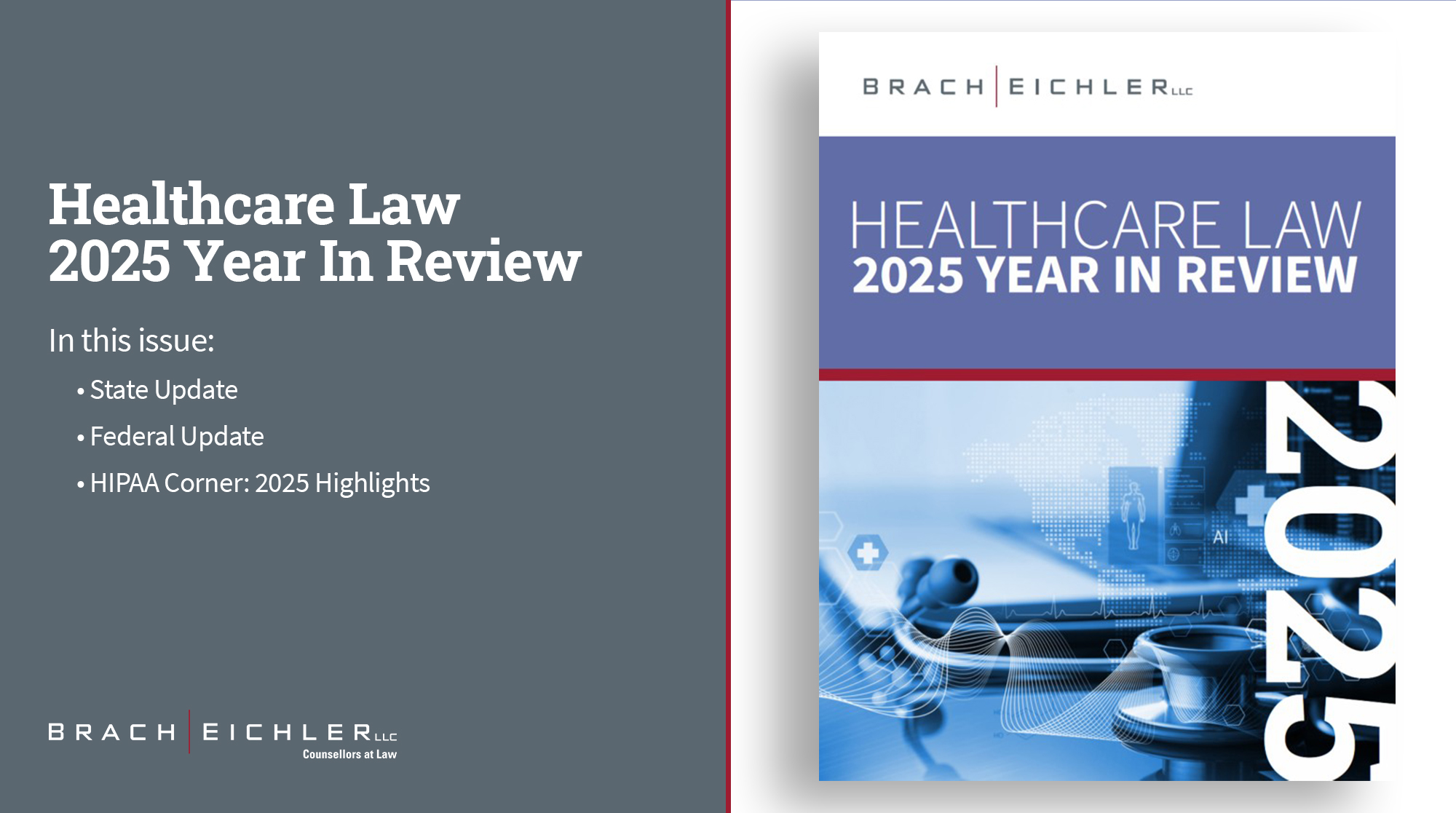 Healthcare Law Update - 2025 year In Review - Brach Eichler