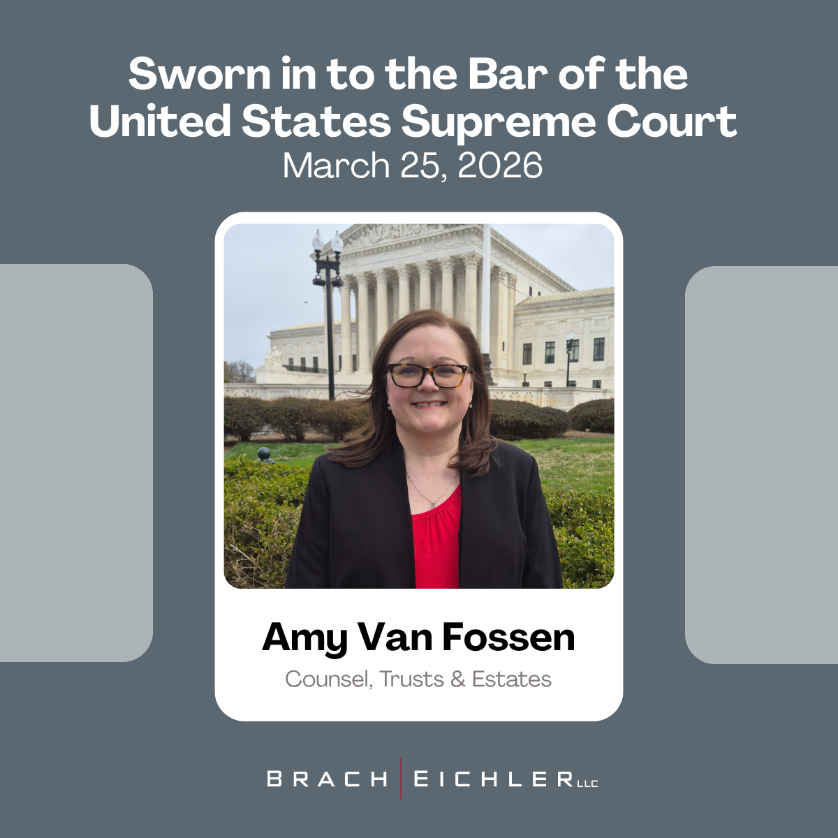 Amy Van Fossen Sworn in to the Bar of the United States Supreme Court