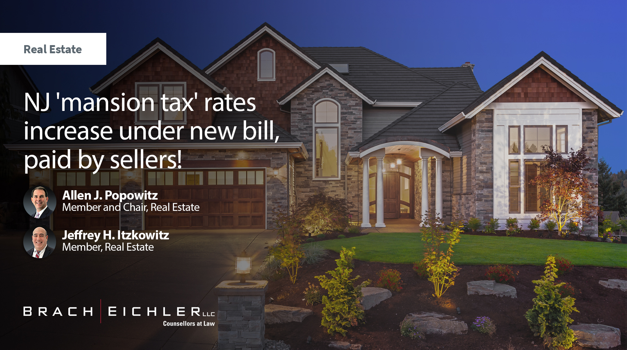 NJ ‘mansion tax’ rates increase under new bill, paid by sellers!