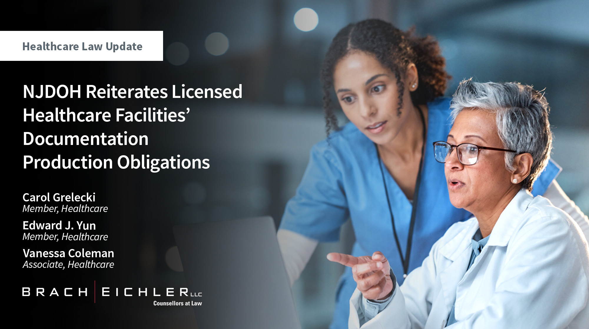 NJDOH Reiterates Licensed Healthcare Facilities’ Documentation Production Obligations - Healthcare Law Update - May 2026 - Brach Eichler