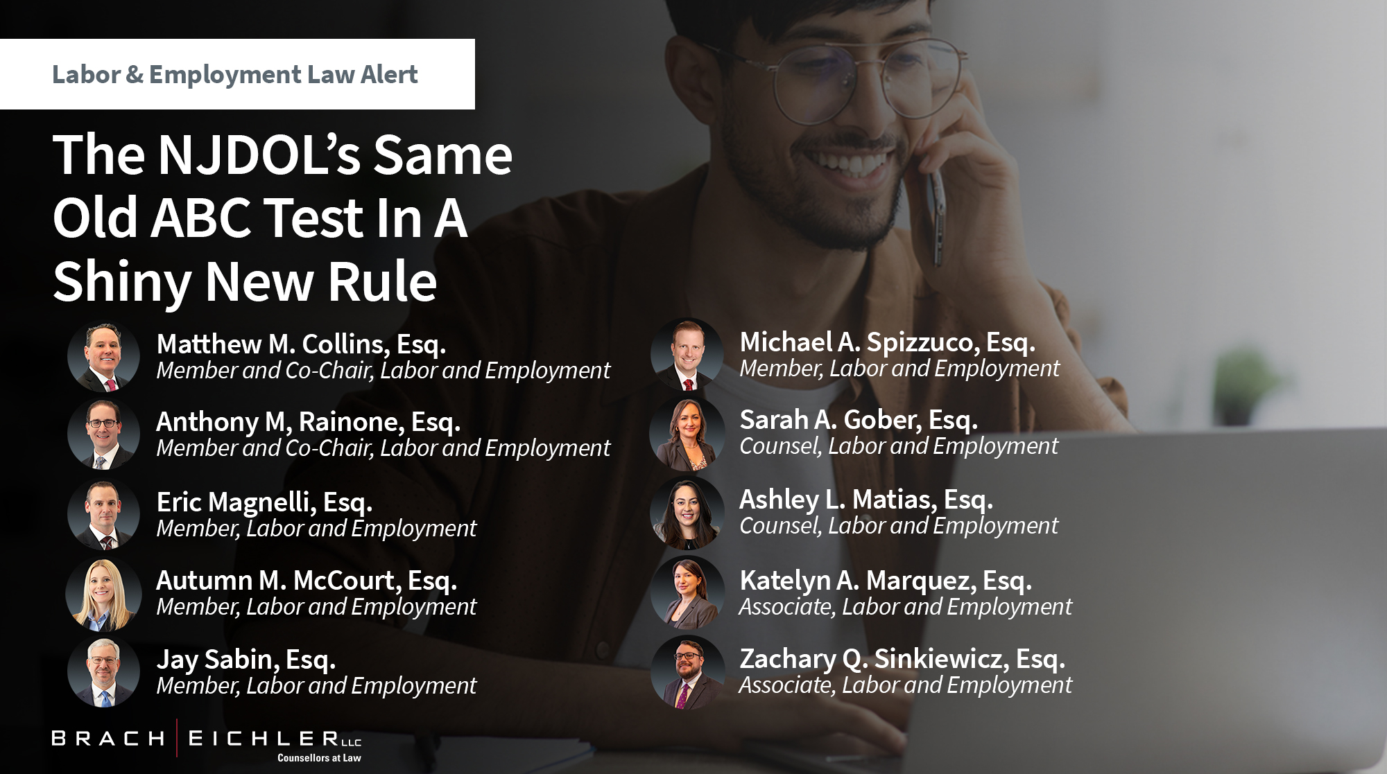The NJDOL’s Same Old ABC Test In A Shiny New Rule - Labor & Employment Alert - May 2026 - Brach EIchler