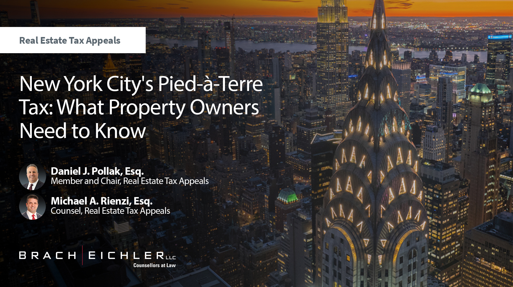 New York City's Pied-à-Terre Tax: What Property Owners Need to Know | Brach Eichler LLC New York City's Pied-à-Terre Tax: What Property Owners Need to Know