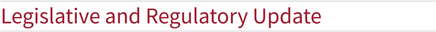 Healthcare Law Update – Legislative and Regulatory Update – September 2026 – Brach Eichler Healthcare Law Update - Legislative and Regulatory Update - September 2026 - Brach Eichler