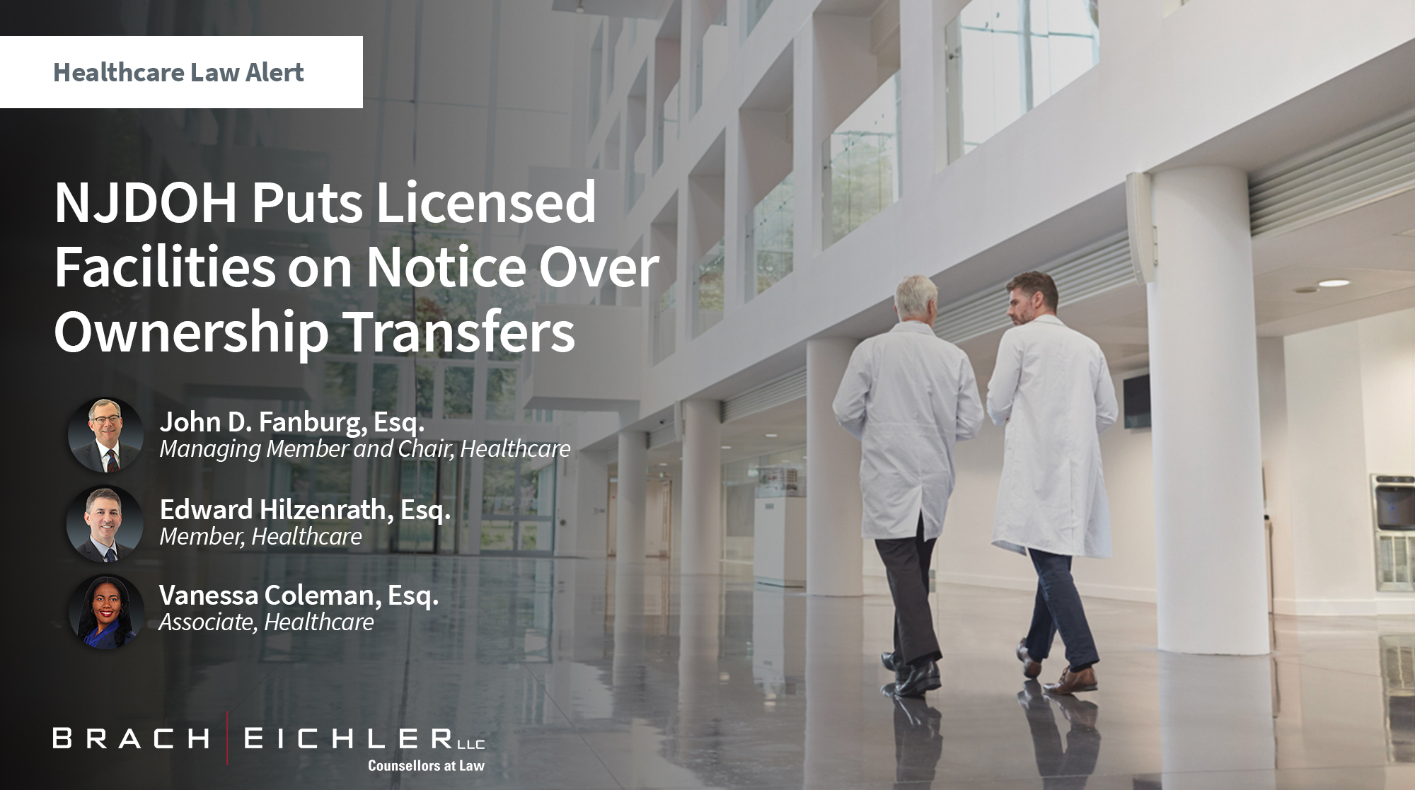 NJDOH Puts Licensed Facilities on Notice Over Ownership Transfers - Healthcare Law Alert - September 2026 - Brach Eichler | Brach Eichler LLC NJDOH Puts Licensed Facilities on Notice Over Ownership Transfers - Healthcare Law Alert - September 2026 - Brach Eichler