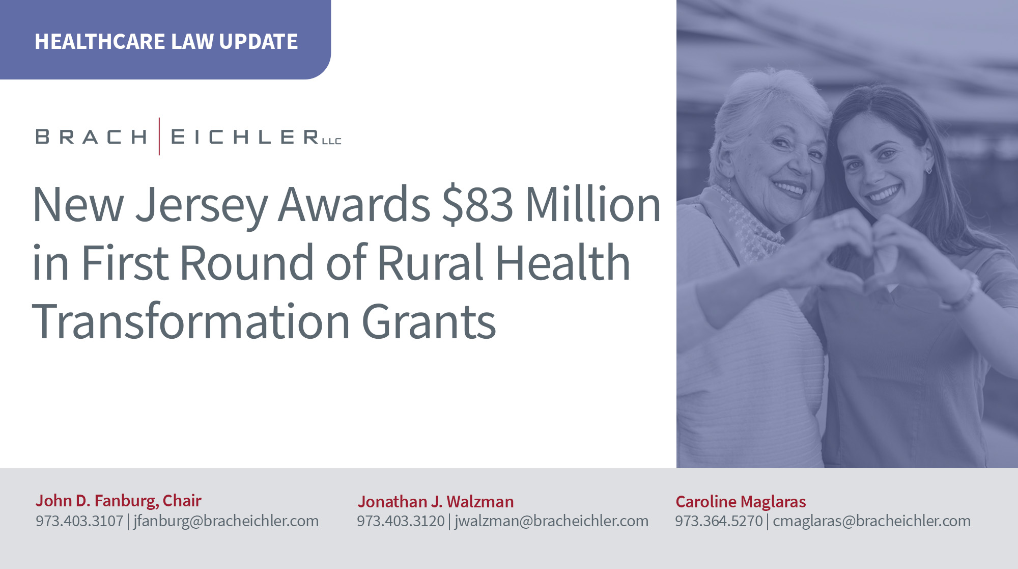 New Jersey Awards $83 Million in First Round of Rural Health Transformation Grants - Healthcare Law Update - October 2026 - Brach Eichler